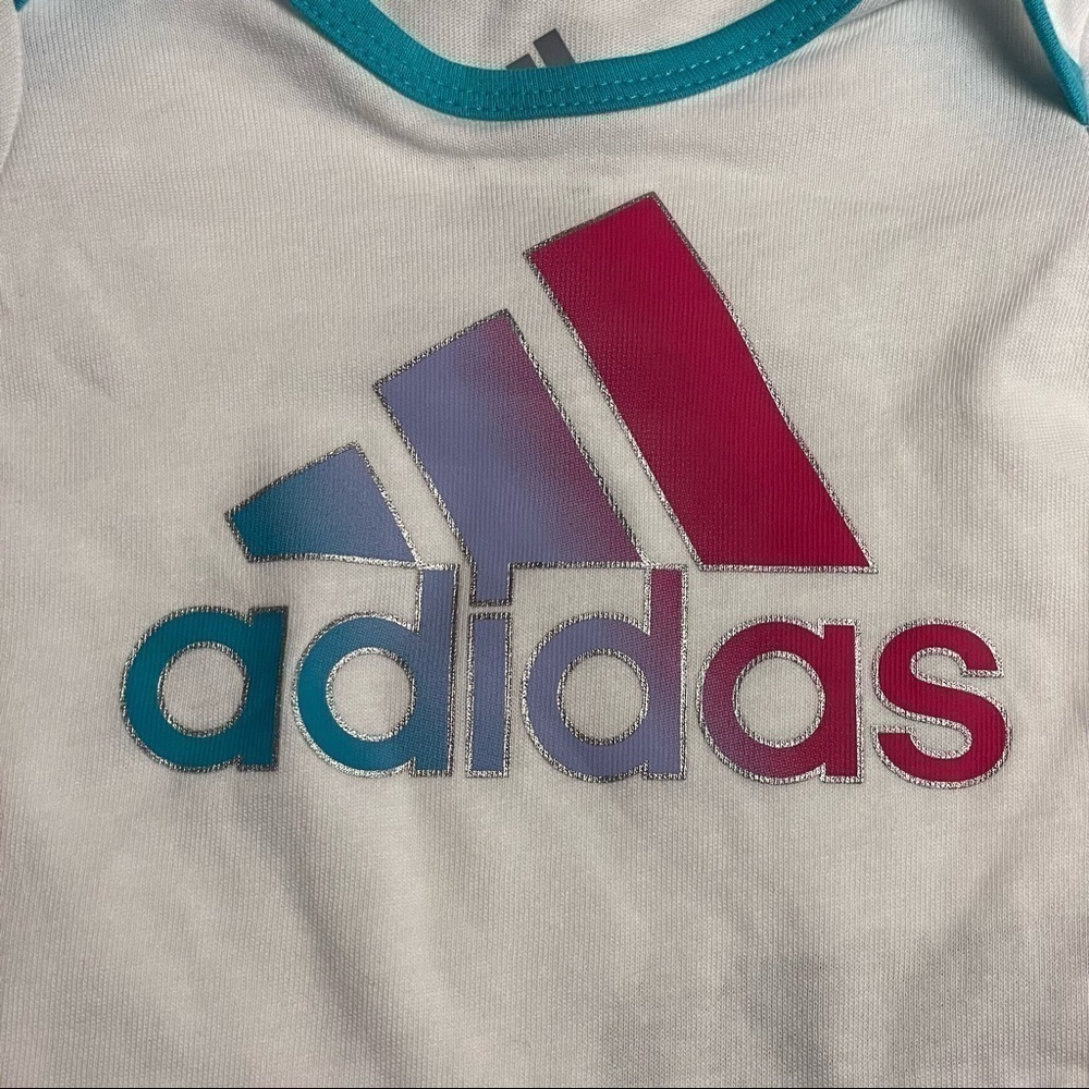 𝅺✅2x Host Pick✅ Adidas Set of 2 Onesies, 3M - Picture 5 of 12